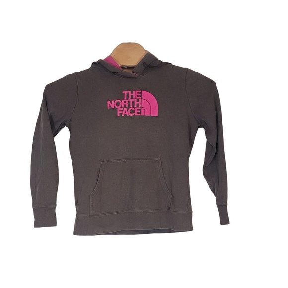 The North Face‎ Gray Hooded Sweatshirt Graphic Logo Women's Size Medium - Picture 1 of 6